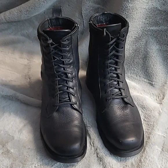 Dr. Martens 11563 Leather Boots Side Zip Lace Up Mens 12 - Picture 11 of 11